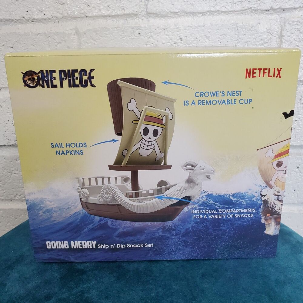 One Piece Anime Going Merry Ship n' Dip Snack Set 2023 Netflix New In Box Sealed